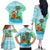 Honduras Christmas Family Matching Off The Shoulder Long Sleeve Dress and Hawaiian Shirt with Santa Parrot Palm Tree and Tropical Gift Pattern Design - Wonder Print Shop
