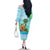 Honduras Christmas Family Matching Off The Shoulder Long Sleeve Dress and Hawaiian Shirt with Santa Parrot Palm Tree and Tropical Gift Pattern Design - Wonder Print Shop