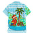 Honduras Christmas Family Matching Off Shoulder Maxi Dress and Hawaiian Shirt with Santa Parrot Palm Tree and Tropical Gift Pattern Design - Wonder Print Shop