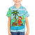 Honduras Christmas Family Matching Off Shoulder Maxi Dress and Hawaiian Shirt with Santa Parrot Palm Tree and Tropical Gift Pattern Design - Wonder Print Shop
