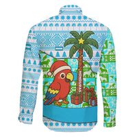 Honduras Christmas Family Matching Puletasi and Hawaiian Shirt with Santa Parrot Palm Tree and Tropical Gift Pattern Design - Wonder Print Shop
