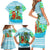Honduras Christmas Family Matching Short Sleeve Bodycon Dress and Hawaiian Shirt with Santa Parrot Palm Tree and Tropical Gift Pattern Design - Wonder Print Shop