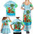 Honduras Christmas Family Matching Summer Maxi Dress and Hawaiian Shirt with Santa Parrot Palm Tree and Tropical Gift Pattern Design - Wonder Print Shop