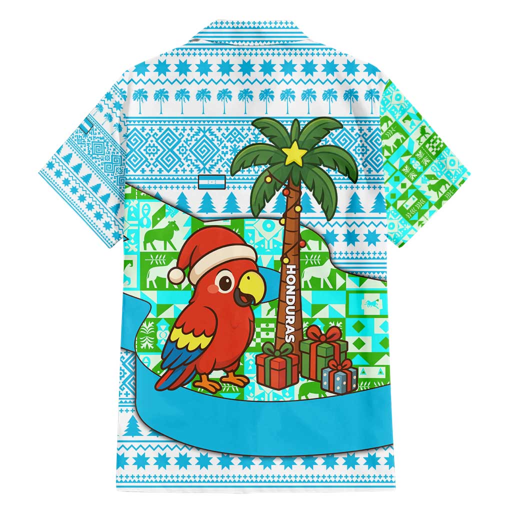 Honduras Christmas Hawaiian Shirt with Santa Parrot Palm Tree and Tropical Gift Pattern Design - Wonder Print Shop
