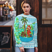 Honduras Christmas Ugly Christmas Sweater with Santa Parrot Palm Tree and Tropical Gift Pattern Design - Wonder Print Shop