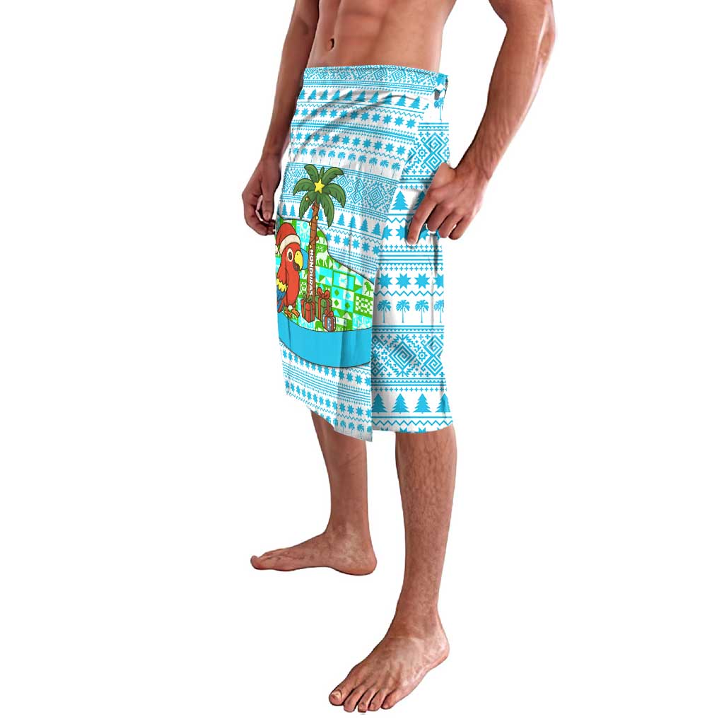 Honduras Christmas Lavalava with Santa Parrot Palm Tree and Tropical Gift Pattern Design - Wonder Print Shop