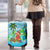 Honduras Christmas Luggage Cover with Santa Parrot Palm Tree and Tropical Gift Pattern Design - Wonder Print Shop