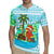 Honduras Christmas Rugby Jersey with Santa Parrot Palm Tree and Tropical Gift Pattern Design - Wonder Print Shop