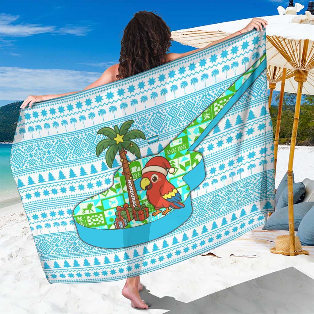 Honduras Christmas Sarong with Santa Parrot Palm Tree and Tropical Gift Pattern Design - Wonder Print Shop