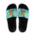 Honduras Christmas Slide Sandals with Santa Parrot Palm Tree and Tropical Gift Pattern Design - Wonder Print Shop