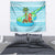 Honduras Christmas Tapestry with Santa Parrot Palm Tree and Tropical Gift Pattern Design - Wonder Print Shop