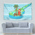 Honduras Christmas Tapestry with Santa Parrot Palm Tree and Tropical Gift Pattern Design - Wonder Print Shop