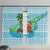 Honduras Christmas Window Curtain with Santa Parrot Palm Tree and Tropical Gift Pattern Design - Wonder Print Shop