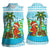 Honduras Christmas Women Sleeveless Polo Shirt with Santa Parrot Palm Tree and Tropical Gift Pattern Design - Wonder Print Shop