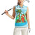 Honduras Christmas Women Sleeveless Polo Shirt with Santa Parrot Palm Tree and Tropical Gift Pattern Design - Wonder Print Shop