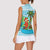 Honduras Christmas Women Sleeveless Polo Shirt with Santa Parrot Palm Tree and Tropical Gift Pattern Design - Wonder Print Shop