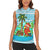 Honduras Christmas Women Sleeveless Polo Shirt with Santa Parrot Palm Tree and Tropical Gift Pattern Design - Wonder Print Shop