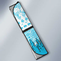 Honduras Christmas Auto Sun Shade with National Emblem Palm Trees and Snowflake Pattern Design - Wonder Print Shop