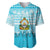Honduras Christmas Baseball Jersey with National Emblem Palm Trees and Snowflake Pattern Design - Wonder Print Shop