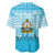 Honduras Christmas Baseball Jersey with National Emblem Palm Trees and Snowflake Pattern Design - Wonder Print Shop