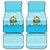 Honduras Christmas Car Mats with National Emblem Palm Trees and Snowflake Pattern Design - Wonder Print Shop