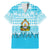 Honduras Christmas Family Matching Mermaid Dress and Hawaiian Shirt with National Emblem Palm Trees and Snowflake Pattern Design - Wonder Print Shop