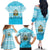 Honduras Christmas Family Matching Off The Shoulder Long Sleeve Dress and Hawaiian Shirt with National Emblem Palm Trees and Snowflake Pattern Design - Wonder Print Shop