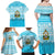 Honduras Christmas Family Matching Off Shoulder Maxi Dress and Hawaiian Shirt with National Emblem Palm Trees and Snowflake Pattern Design - Wonder Print Shop