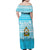 Honduras Christmas Family Matching Off Shoulder Maxi Dress and Hawaiian Shirt with National Emblem Palm Trees and Snowflake Pattern Design - Wonder Print Shop