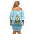 Honduras Christmas Family Matching Off Shoulder Short Dress and Hawaiian Shirt with National Emblem Palm Trees and Snowflake Pattern Design - Wonder Print Shop