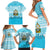 Honduras Christmas Family Matching Short Sleeve Bodycon Dress and Hawaiian Shirt with National Emblem Palm Trees and Snowflake Pattern Design - Wonder Print Shop