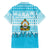 Honduras Christmas Family Matching Short Sleeve Bodycon Dress and Hawaiian Shirt with National Emblem Palm Trees and Snowflake Pattern Design - Wonder Print Shop