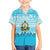 Honduras Christmas Family Matching Short Sleeve Bodycon Dress and Hawaiian Shirt with National Emblem Palm Trees and Snowflake Pattern Design - Wonder Print Shop