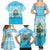 Honduras Christmas Family Matching Summer Maxi Dress and Hawaiian Shirt with National Emblem Palm Trees and Snowflake Pattern Design - Wonder Print Shop