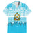 Honduras Christmas Family Matching Summer Maxi Dress and Hawaiian Shirt with National Emblem Palm Trees and Snowflake Pattern Design - Wonder Print Shop