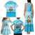 Honduras Christmas Family Matching Tank Maxi Dress and Hawaiian Shirt with National Emblem Palm Trees and Snowflake Pattern Design - Wonder Print Shop