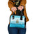Honduras Christmas Shoulder Handbag with National Emblem Palm Trees and Snowflake Pattern Design - Wonder Print Shop