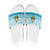 Honduras Christmas Slide Sandals with National Emblem Palm Trees and Snowflake Pattern Design - Wonder Print Shop