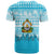 Honduras Christmas T Shirt with National Emblem Palm Trees and Snowflake Pattern Design - Wonder Print Shop