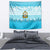 Honduras Christmas Tapestry with National Emblem Palm Trees and Snowflake Pattern Design - Wonder Print Shop