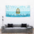 Honduras Christmas Tapestry with National Emblem Palm Trees and Snowflake Pattern Design - Wonder Print Shop
