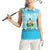 Honduras Christmas Women Sleeveless Polo Shirt with National Emblem Palm Trees and Snowflake Pattern Design - Wonder Print Shop