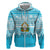 Honduras Christmas Zip Hoodie with National Emblem Palm Trees and Snowflake Pattern Design - Wonder Print Shop