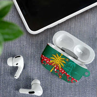Grenada Christmas AirPods Case with Palm Tree Bird and Tropical Holiday Pattern Design - Wonder Print Shop