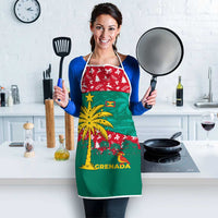 Grenada Christmas Apron with Palm Tree Bird and Tropical Holiday Pattern Design - Wonder Print Shop