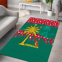 Grenada Christmas Area Rug with Palm Tree Bird and Tropical Holiday Pattern Design - Wonder Print Shop