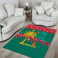 Grenada Christmas Area Rug with Palm Tree Bird and Tropical Holiday Pattern Design - Wonder Print Shop