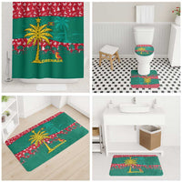 Grenada Christmas Bathroom Set with Palm Tree Bird and Tropical Holiday Pattern Design - Wonder Print Shop