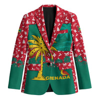 Grenada Christmas Blazer with Palm Tree Bird and Tropical Holiday Pattern Design - Wonder Print Shop