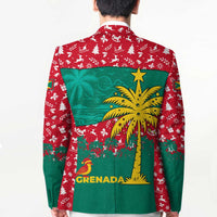 Grenada Christmas Blazer with Palm Tree Bird and Tropical Holiday Pattern Design - Wonder Print Shop